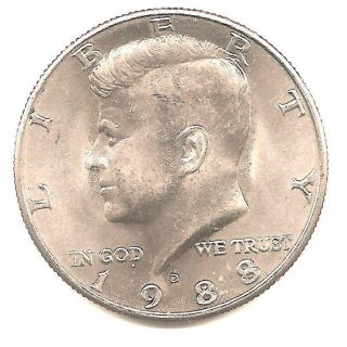 1988 D Kennedy Half Dollar - Au