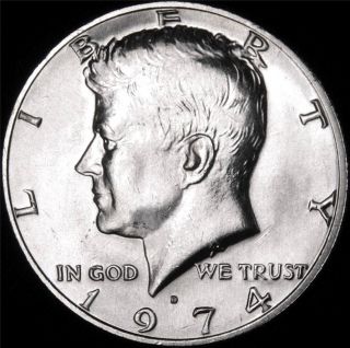1974 D Kennedy Half Dollar - Bu