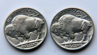 (2) 1936 Indian Head Buffalo NickelS - XF Extremely Fine 3