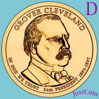 2012 - D Grover Cleveland 2nd Term Golden Presidential Dollar From Roll Unc