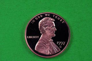 1997 - S Deep Cameo Lincoln Penny Us Gem Proof Coin
