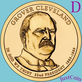 2012 - D Grover Cleveland 1st Term Golden Presidential Dollar From Roll Unc