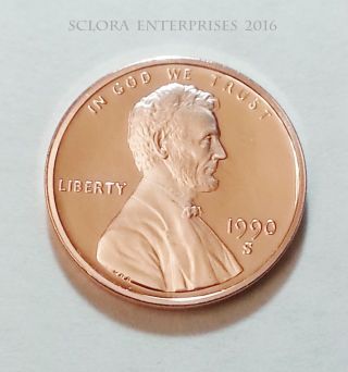 1990 S Lincoln Memorial Proof Cent / Penny