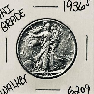 1936 S Liberty Walking Silver Half Dollar 6209