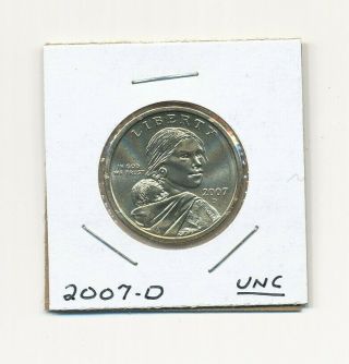 2007 - D Sacagawea Dollar From A U.  S.  Roll