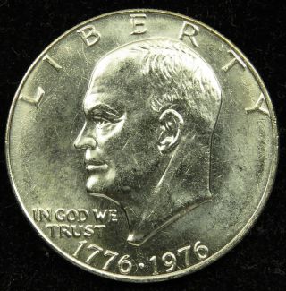 1976 Type 1 Uncirculated Eisenhower Dollar Bu (b02)
