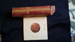 Roll Of Wheat Pennies - 50 Lincoln Pennys Unsearched Coins,  1 Extra 1940d Unc