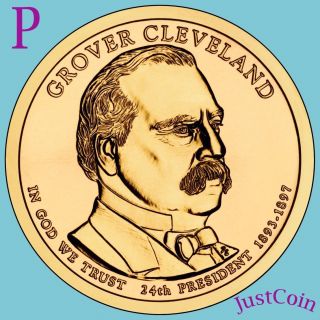 2012 - P Grover Cleveland 2nd Term Golden Presidential Dollar From Roll Unc