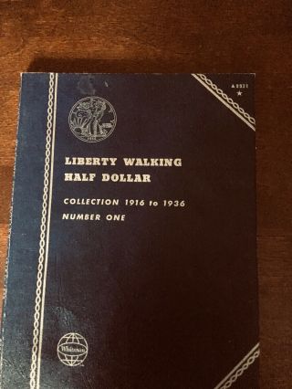 Older Group Of 7 Walking Liberty Half Dollars In Coin Folder - Silver