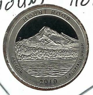 2010 - S Proof Mount Hood National Park With Cameo Quarter Coin