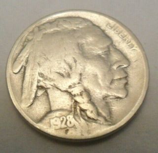 1928 D Indian Head " Buffalo " Nickel Ag Or Better