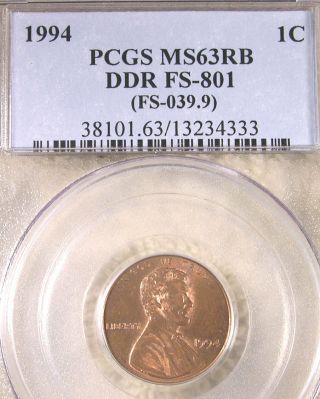 1994 Ddr Fs - 801 Pcgs Ms63rb Lincoln Cent Ogh