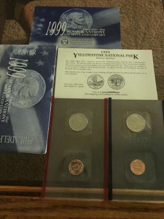 1999 Susan B Anthony Uncirculated P&d Coin Set
