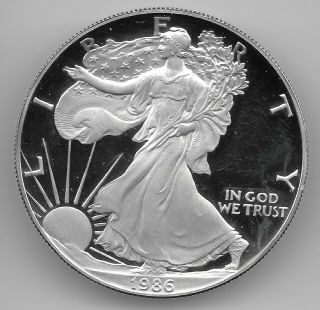 1986 - S Proof Silver American Eagle Dollar