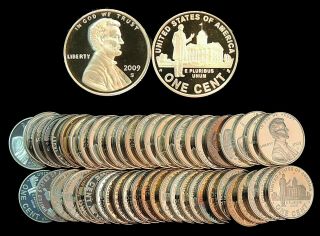 Roll Of 50 2009 - S Proof Lincoln Bicentennial Cents Professional Life In Illinois