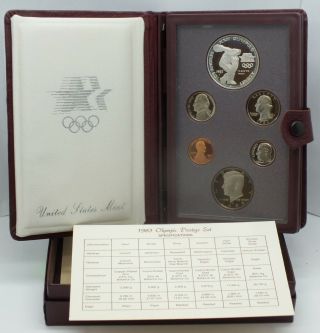 1983 Prestige Proof Set - Olympic Silver United States Commemorative Lf086