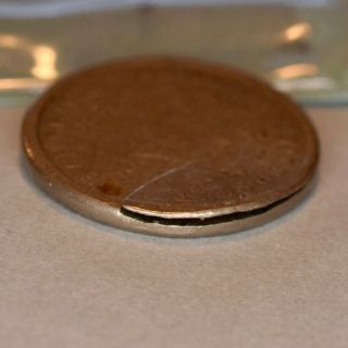 1870 Shield Nickel - Error: Clamshell Split Cracked Planchet 3