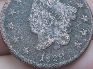1829 Matron Head Large Cent Penny - Medium Letters
