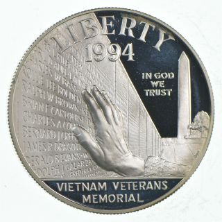 Proof 1994 - P Vietnam Veterans Memorial Commemorative 90 Silver Dollar 426