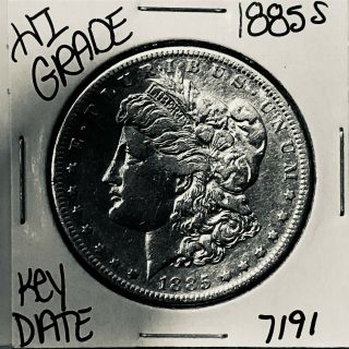 1885 S Morgan Silver Dollar Coin 7191 Rare Key Date