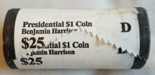 Benjamin Harrison 2012 D Bu Presidential Dollar Roll Of Twenty Five