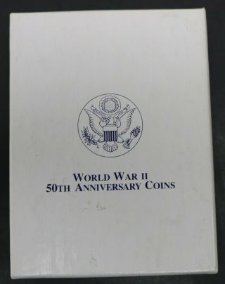 1991 - 1995 World War 2 Half 50c Clad United States Of America Coin In Acrylic