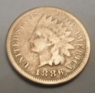 1886 P Indian Head Cent / Penny Type I (1) Sds