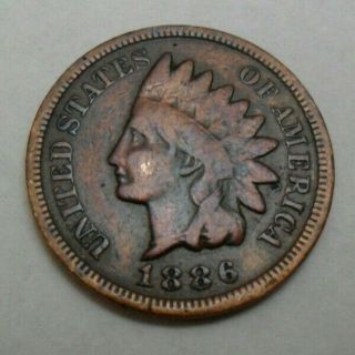 1886 P Indian Head Cent / Penny Type Ii (2) Sds