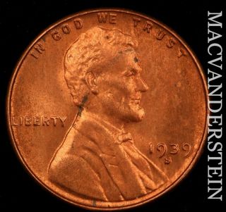 1939 - S Lincoln Wheat Cent - Choice Brilliant Uncirculated Nr257