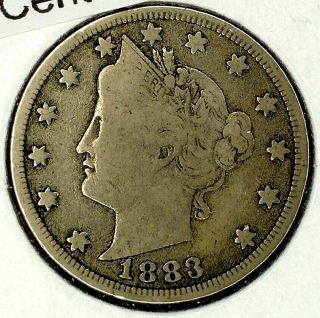 1883 - P 5c Liberty Head Nickel No Cents 19rc0227 Only 50 Cents For