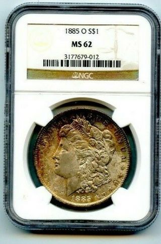 1885 - O Ngc Ms62 Morgan Silver Dollar.  Starts@ 2.  99