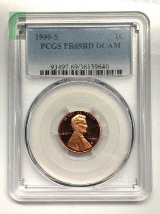 Pcgs Pr69dcam 1990 - S 1c Lincoln Penny Cent Proof Deep Cameo Graded