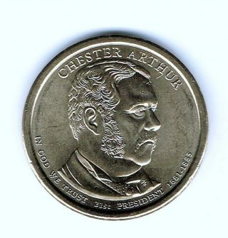 2012 - P $1 Chester Arthur Brilliant Uncirculated 21st Presidential Dollar Coin