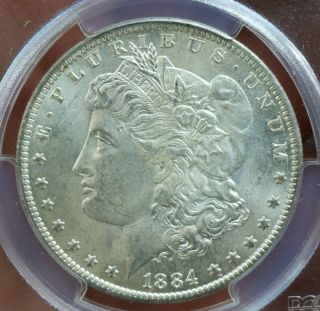 1884 - O Morgan Dollar $1 PCGS Graded MS63 Silver Coin 2