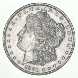 Au/unc - 1891 Morgan Silver Dollar $1.  00 438