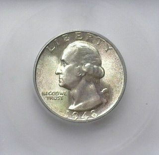 1948 - S Washington Silver 25 Cents Icg Ms67 Valued At $250