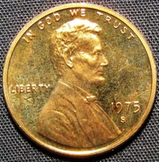 1975 S Us Lincoln Memorial Cent Copper Coin