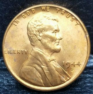 1944 - D Lincoln Wheat Penny Cent - Choice/ Gem/ Brilliant Uncirculated 09