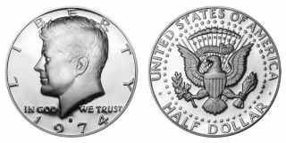 1974 - S Kennedy Half Dollar From Us Proof Set (not Roll) L - 27 - 18