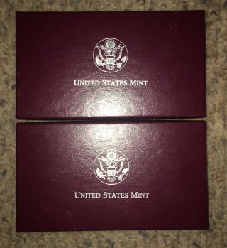 1998 S Robert F.  Kennedy GEM Proof Silver Dollar Box Set of 2 $1 Coins 2