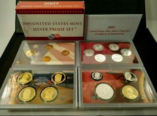 2009 United States Silver Proof Set - 18 Coin Set W/ B0x & - F92