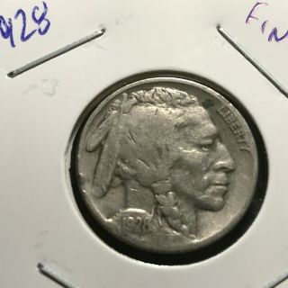 1928 Us.  Buffalo / Indian Head Nickel / Fine