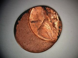 Lincoln Memorial Error Coin 45 Off - Center Zinc Exposure Gem Uncirculated (464)