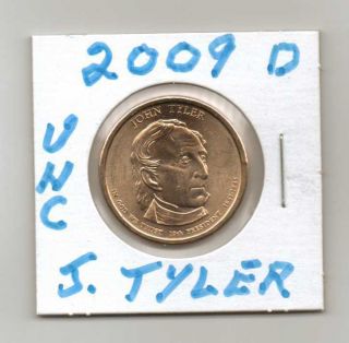 John Tyler 2009 D Presidential Dollar Coin Uncirculated