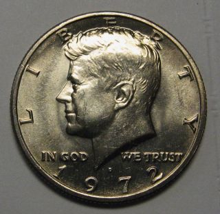 1972 - D John F Kennedy Clad Half Dollar Choice Bu From Set Dutch