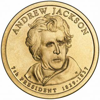2008 - D Andrew Jackson 7th President Dollar " Uncirculated " Coin In Air Tight