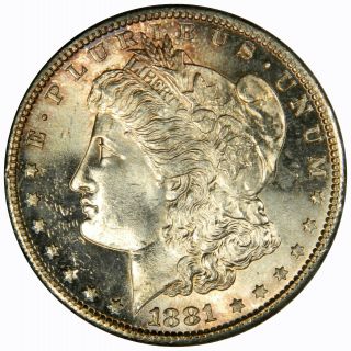 1881 - S Morgan Dollar Pretty Light Tone Choice Bu Uncirculated (inv A)