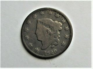 1829 One Cent U.  S Coin