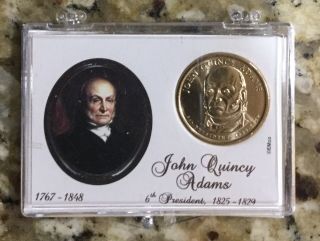 2008 - D John Quincy Adams “uncirculated " Dollar In Commemorative Case.