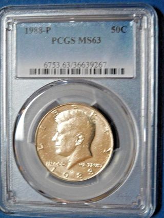 1988 - P 50c Kennedy Half Dollar - Pcgs Ms63 - - 453 - 1